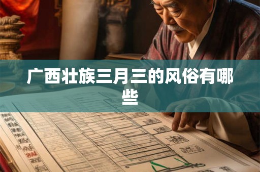 广西壮族三月三的风俗有哪些