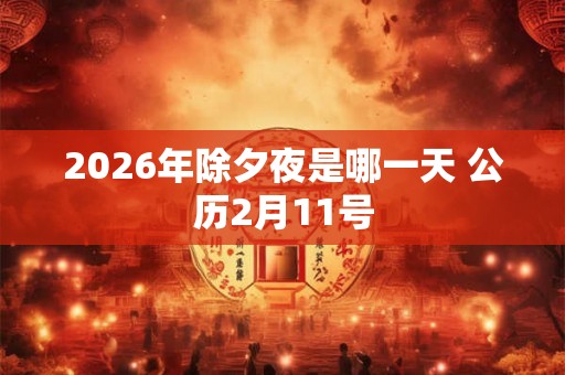 2026年除夕夜是哪一天 公历2月11号