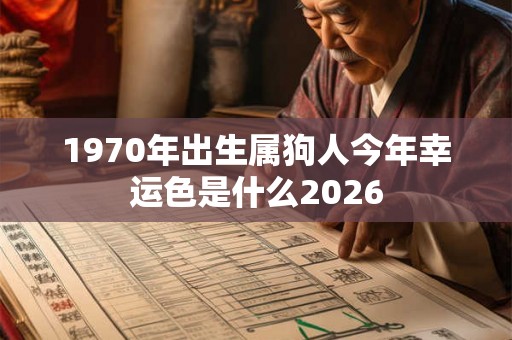 1970年出生属狗人今年幸运色是什么2026