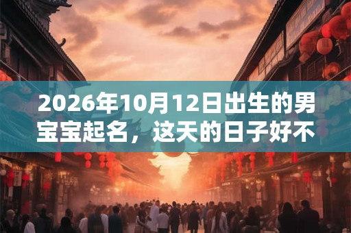 2026年10月12日出生的男宝宝起名，这天的日子好不好？