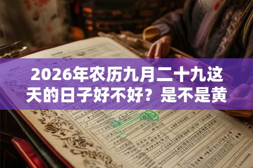 2026年农历九月二十九这天的日子好不好？是不是黄道吉日？