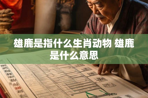 雄鹿是指什么生肖动物 雄鹿是什么意思