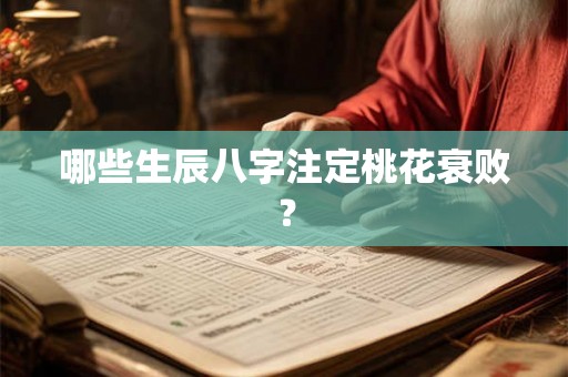 哪些生辰八字注定桃花衰败？