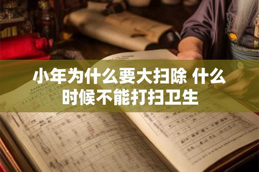 小年为什么要大扫除 什么时候不能打扫卫生