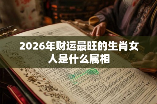 2026年财运最旺的生肖女人是什么属相