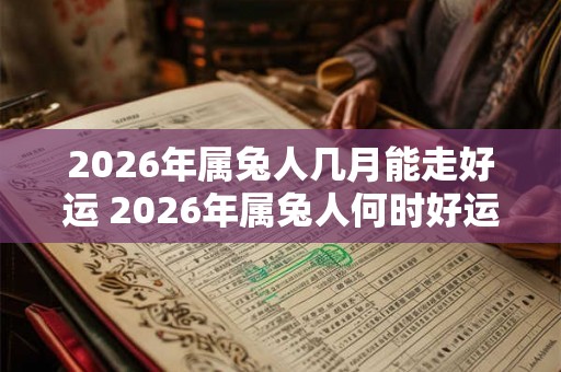 2026年属兔人几月能走好运 2026年属兔人何时好运来
