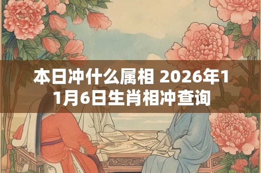 本日冲什么属相 2026年11月6日生肖相冲查询