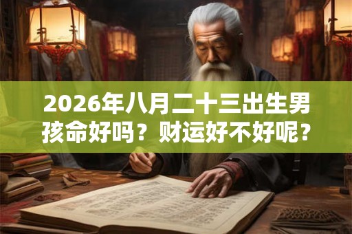 2026年八月二十三出生男孩命好吗？财运好不好呢？