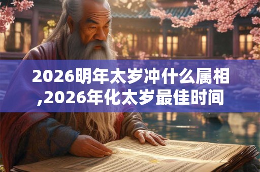 2026明年太岁冲什么属相,2026年化太岁最佳时间