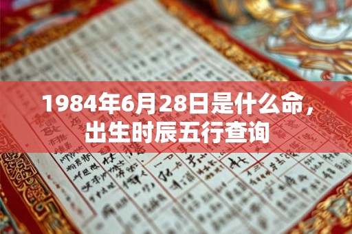 1984年6月28日是什么命,出生时辰五行查询 1984年6月28日是什么命,出生时辰五行查询