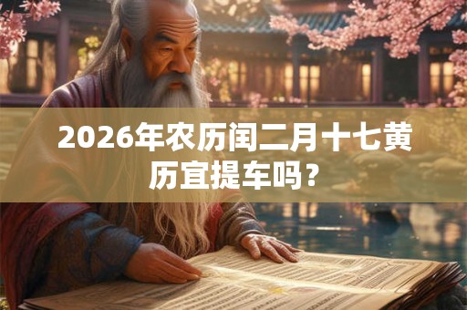 2026年农历闰二月十七黄历宜提车吗? 2026年农历闰二月十七黄历宜提车吗?