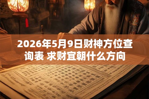2026年5月9日财神方位查询表 求财宜朝什么方向