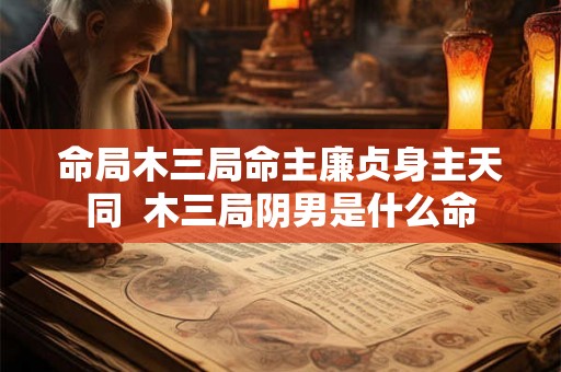 命局木三局命主廉贞身主天同  木三局阴男是什么命