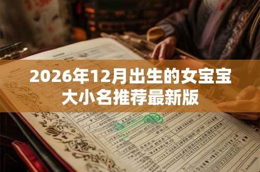 2026年12月出生的女宝宝大小名推荐最新版