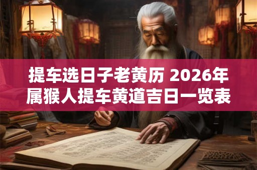 提车选日子老黄历 2026年属猴人提车黄道吉日一览表