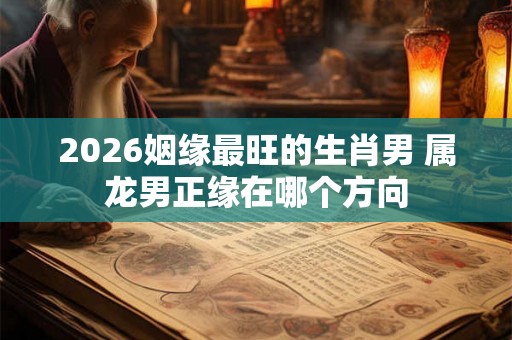 2026姻缘最旺的生肖男 属龙男正缘在哪个方向