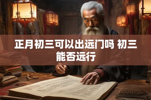 正月初三可以出远门吗 初三能否远行