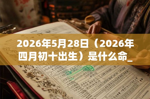 2026年5月28日（2026年四月初十出生）是什么命_命运如何