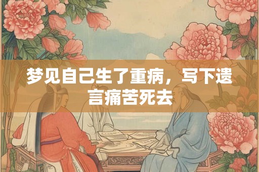 梦见自己生了重病，写下遗言痛苦死去