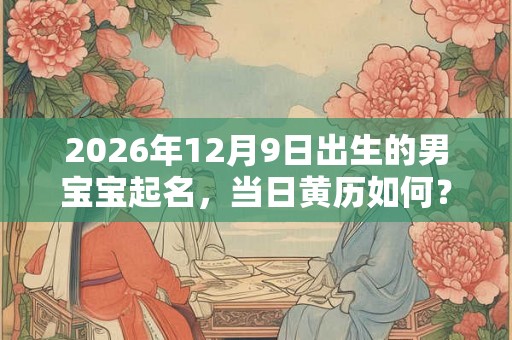 2026年12月9日出生的男宝宝起名，当日黄历如何？