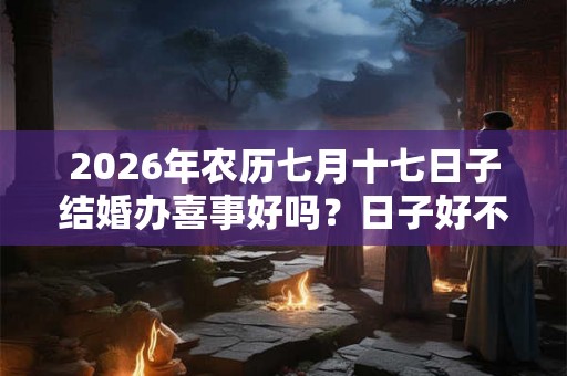 2026年农历七月十七日子结婚办喜事好吗？日子好不好？