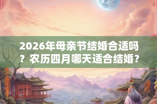 2026年母亲节结婚合适吗？农历四月哪天适合结婚？