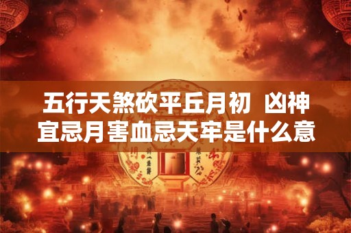 五行天煞砍平丘月初 凶神宜忌月害血忌天牢是什么意思啊 五行天煞砍平丘月初 凶神宜忌月害血忌天牢是什么意思啊