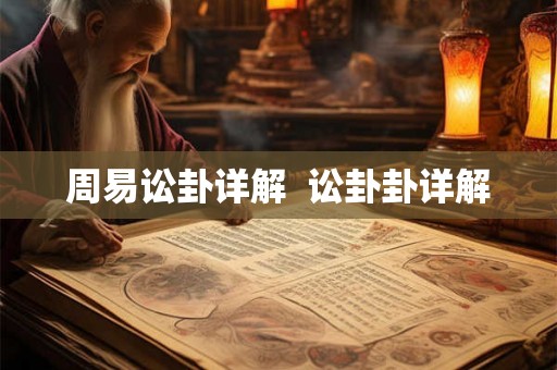 周易讼卦详解  讼卦卦详解