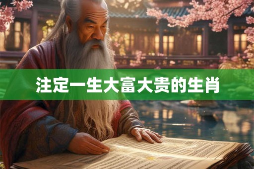 注定一生大富大贵的生肖