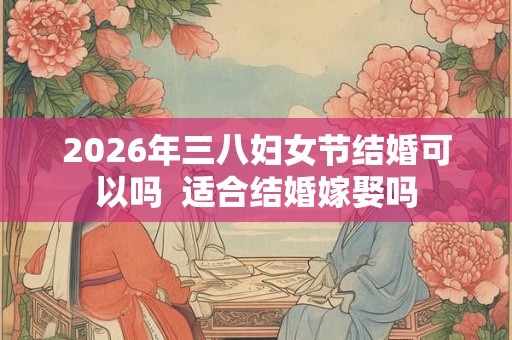 2026年三八妇女节结婚可以吗  适合结婚嫁娶吗