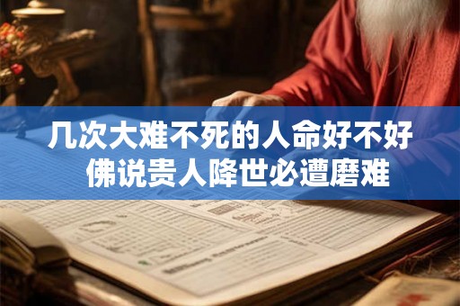 几次大难不死的人命好不好  佛说贵人降世必遭磨难