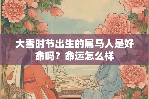 大雪时节出生的属马人是好命吗?命运怎么样 大雪时节出生的属马人是好命吗?命运怎么样
