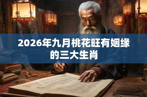 2026年九月桃花旺有姻缘的三大生肖