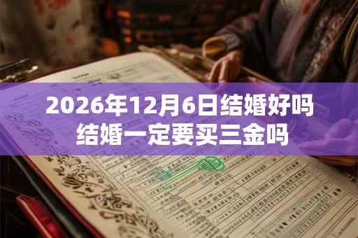 2026年12月6日结婚好吗 结婚一定要买三金吗 2026年12月6日结婚好吗 结婚一定要买三金吗