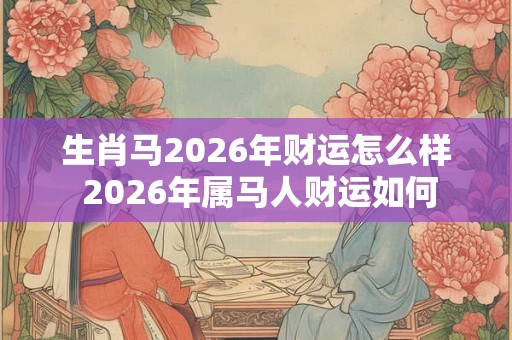 生肖马2026年财运怎么样 2026年属马人财运如何 生肖马2026年财运怎么样 2026年属马人财运如何
