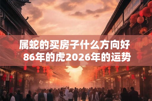 属蛇的买房子什么方向好  86年的虎2026年的运势