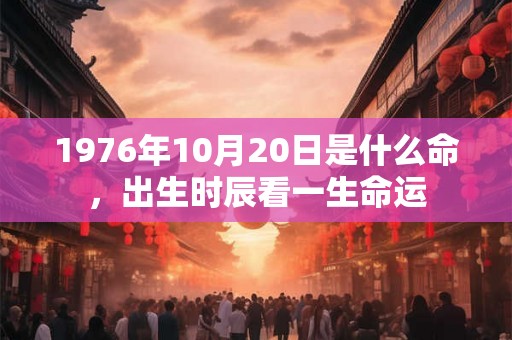 1976年10月20日是什么命，出生时辰看一生命运