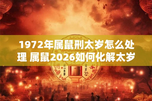1972年属鼠刑太岁怎么处理 属鼠2026如何化解太岁 1972年属鼠刑太岁怎么处理 属鼠2026如何化解太岁