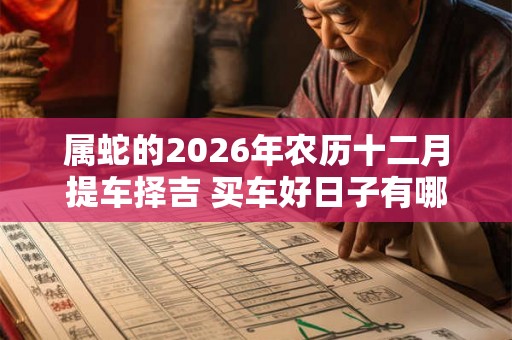 属蛇的2026年农历十二月提车择吉 买车好日子有哪些