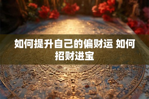 如何提升自己的偏财运 如何招财进宝