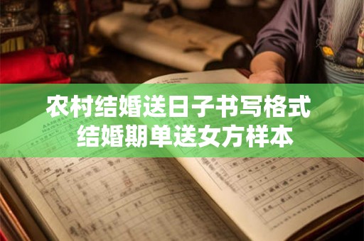 农村结婚送日子书写格式 结婚期单送女方样本 农村结婚送日子书写格式 结婚期单送女方样本