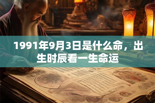 1991年9月3日是什么命，出生时辰看一生命运