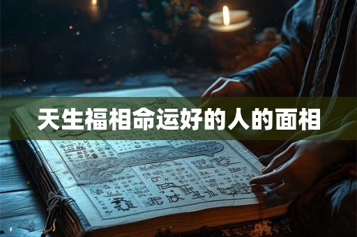 天生福相命运好的人的面相