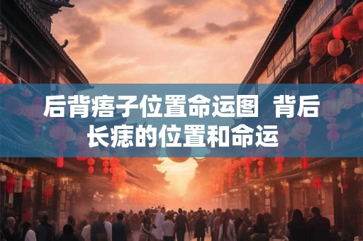 后背痦子位置命运图  背后长痣的位置和命运
