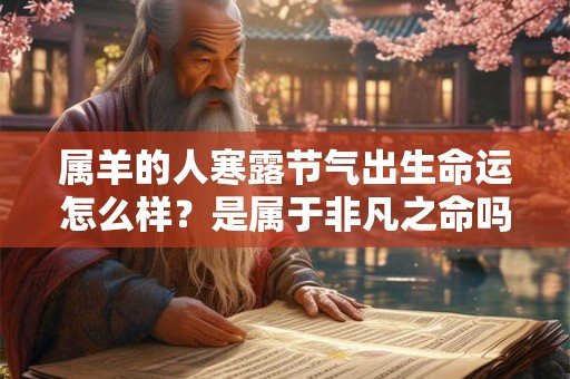 属羊的人寒露节气出生命运怎么样？是属于非凡之命吗？