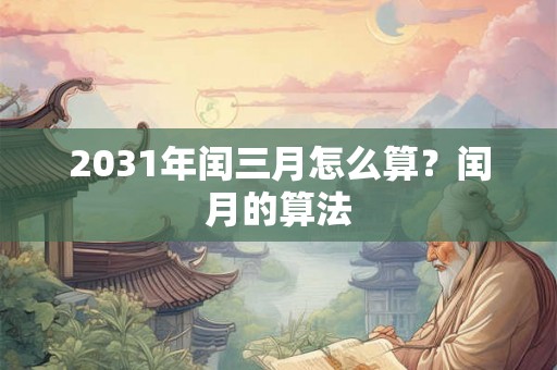 2031年闰三月怎么算?闰月的算法 2031年闰三月怎么算?闰月的算法