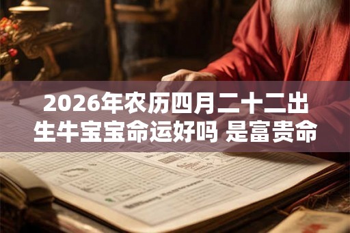 2026年农历四月二十二出生牛宝宝命运好吗 是富贵命吗