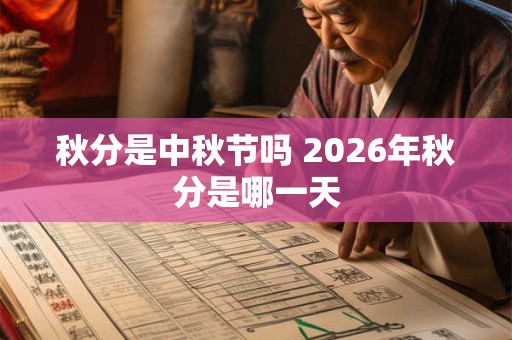 秋分是中秋节吗 2026年秋分是哪一天