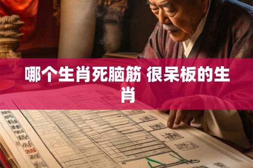 哪个生肖死脑筋 很呆板的生肖