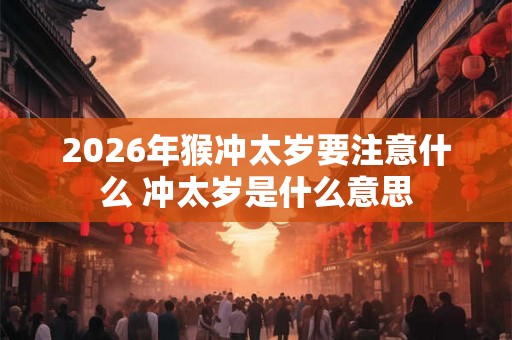2026年猴冲太岁要注意什么 冲太岁是什么意思